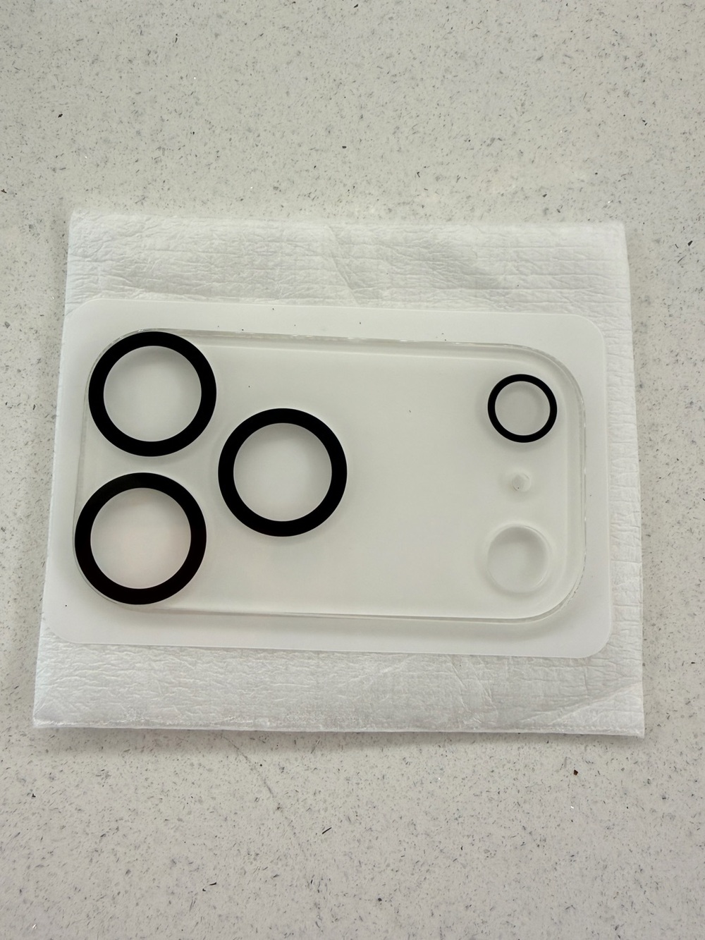 Clear Protective Camera Lens Cover with Black Rings